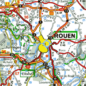 Click for detailed map of Rouen